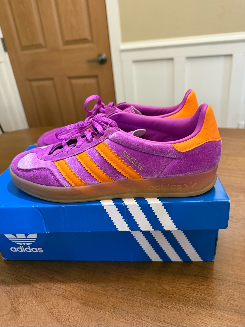adidas Gazelle Suede Sneaker - Purple & Orange